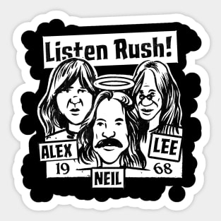 Rush Band merch cartoon style Sticker